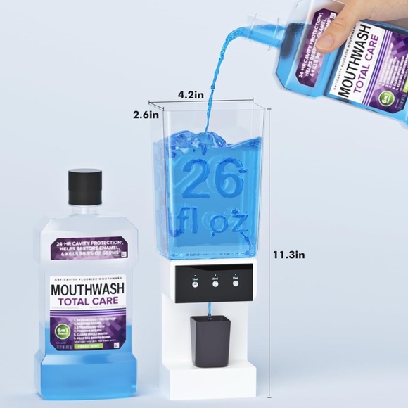 Automatic Mouthwash Dispenser for Bathroom,Wall Mounted Mouth Wash Dispenser wit - Picture 4 of 11